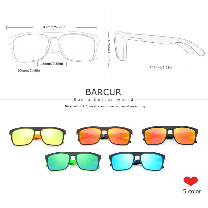 BARCUR Men's Polarized Sunglasses